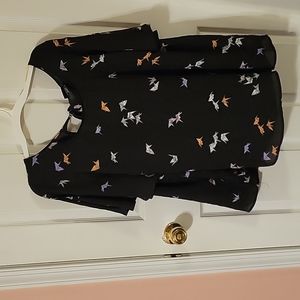Torrid Split sleeve origami swan blouse